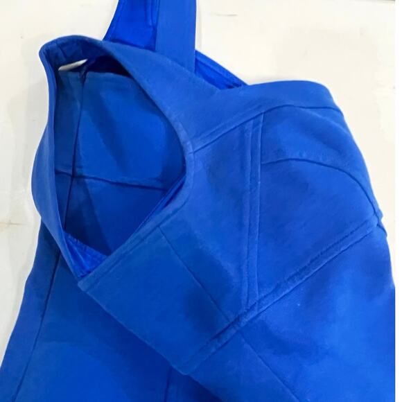 Diane von Furstenburg DVF Heron Cobalt Blue Body-con Sleeveless Dress USA Sz 6 - Picture 8 of 11